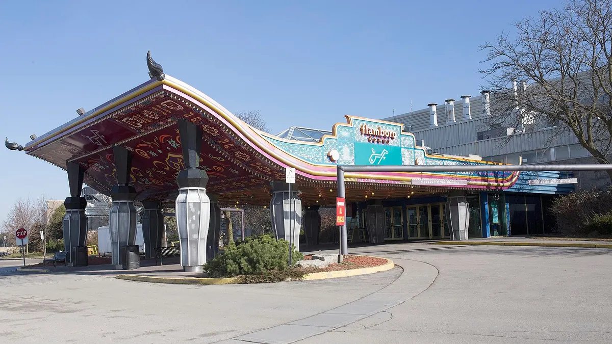 Flamboro Downs entrance canopy and drive